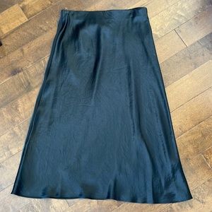Babaton satin slip midi skirt